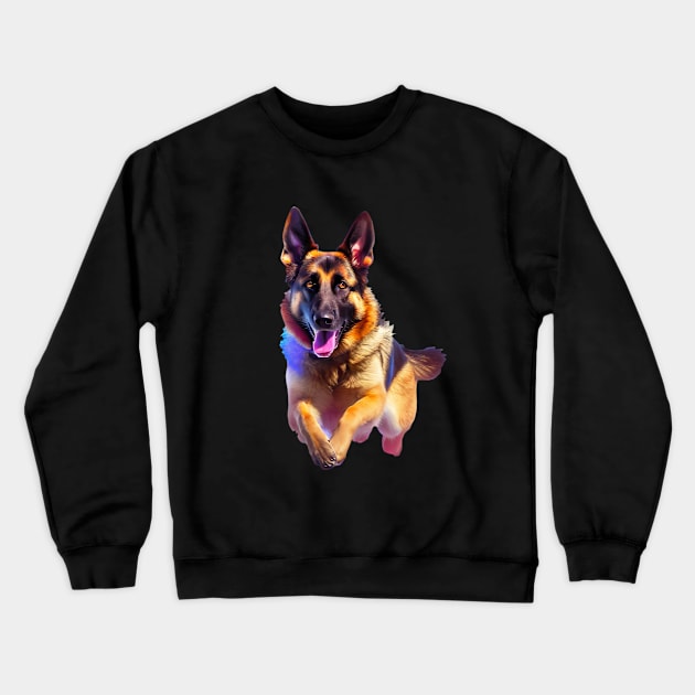 German Shepherd Crewneck Sweatshirt by Wickedcartoons